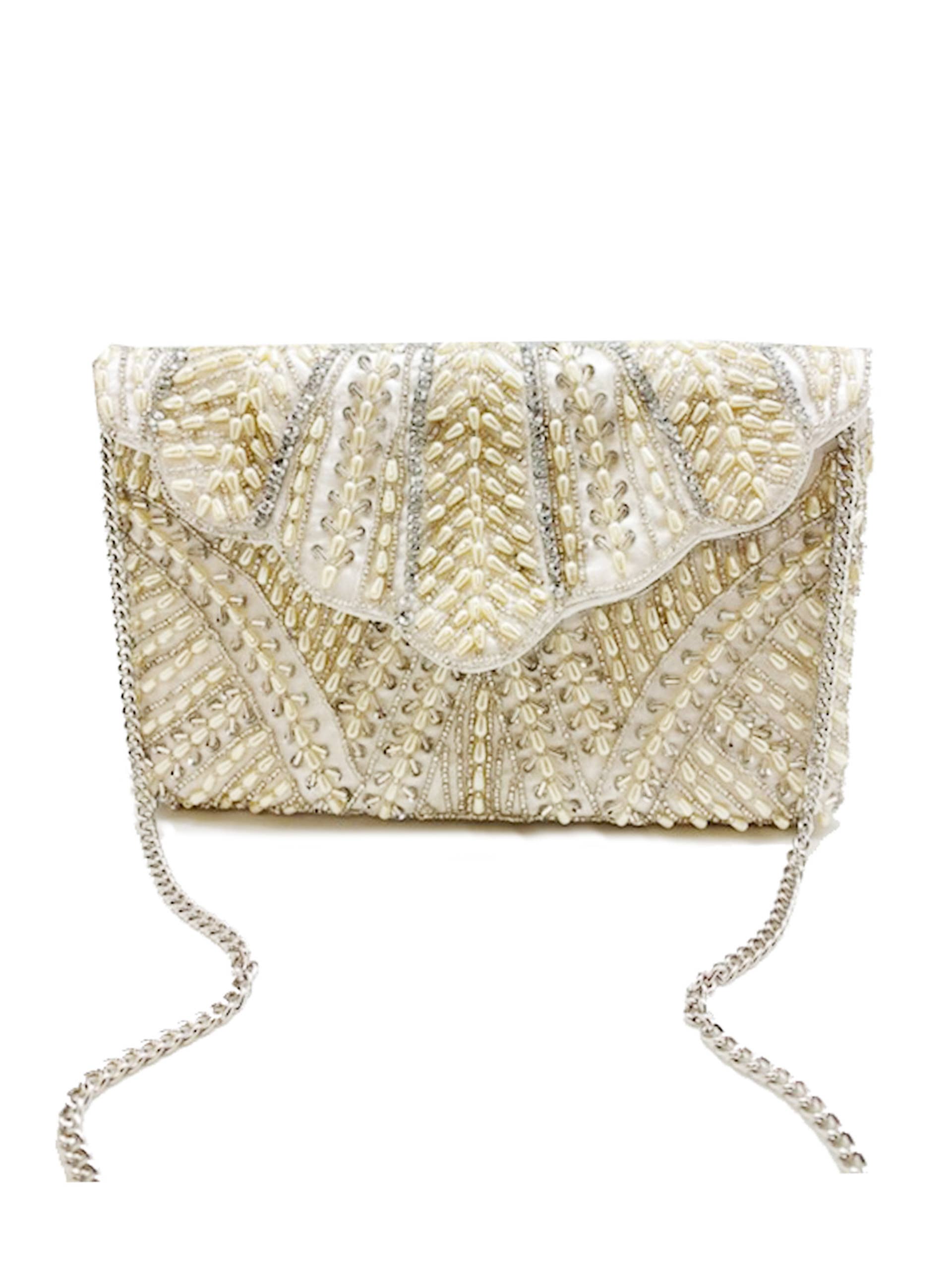 Ole - Scallop Embellished Clutch LAC-SS-463