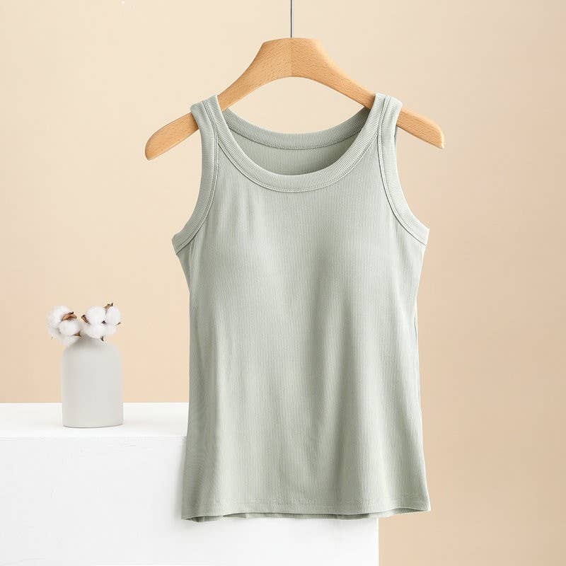 Hope & Sunshine - Ribbed Modal Padded Camisole Tank Top