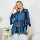 Young Threads - Chic Overdyed Band Collar Jhabla Top (New Color)