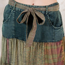 Young Threads - Western Boho Chic: Patchwork Belted Skirt  (New Color)