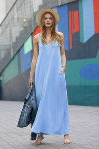 42POPS - `.42pops Maxi Dress w/ adjustable strap & pockets