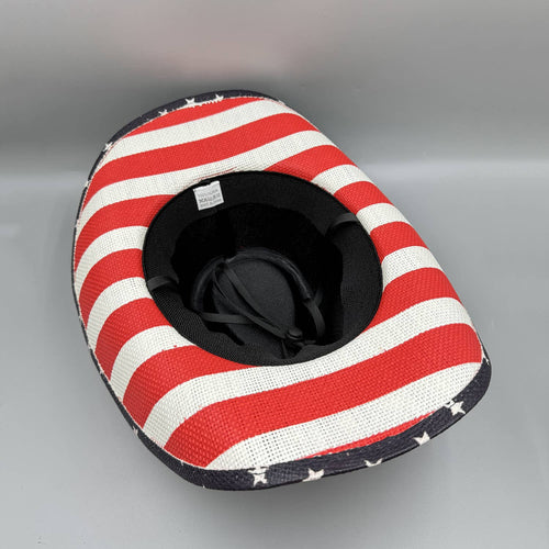 Ole - American Flag Cowboy Straw Hat