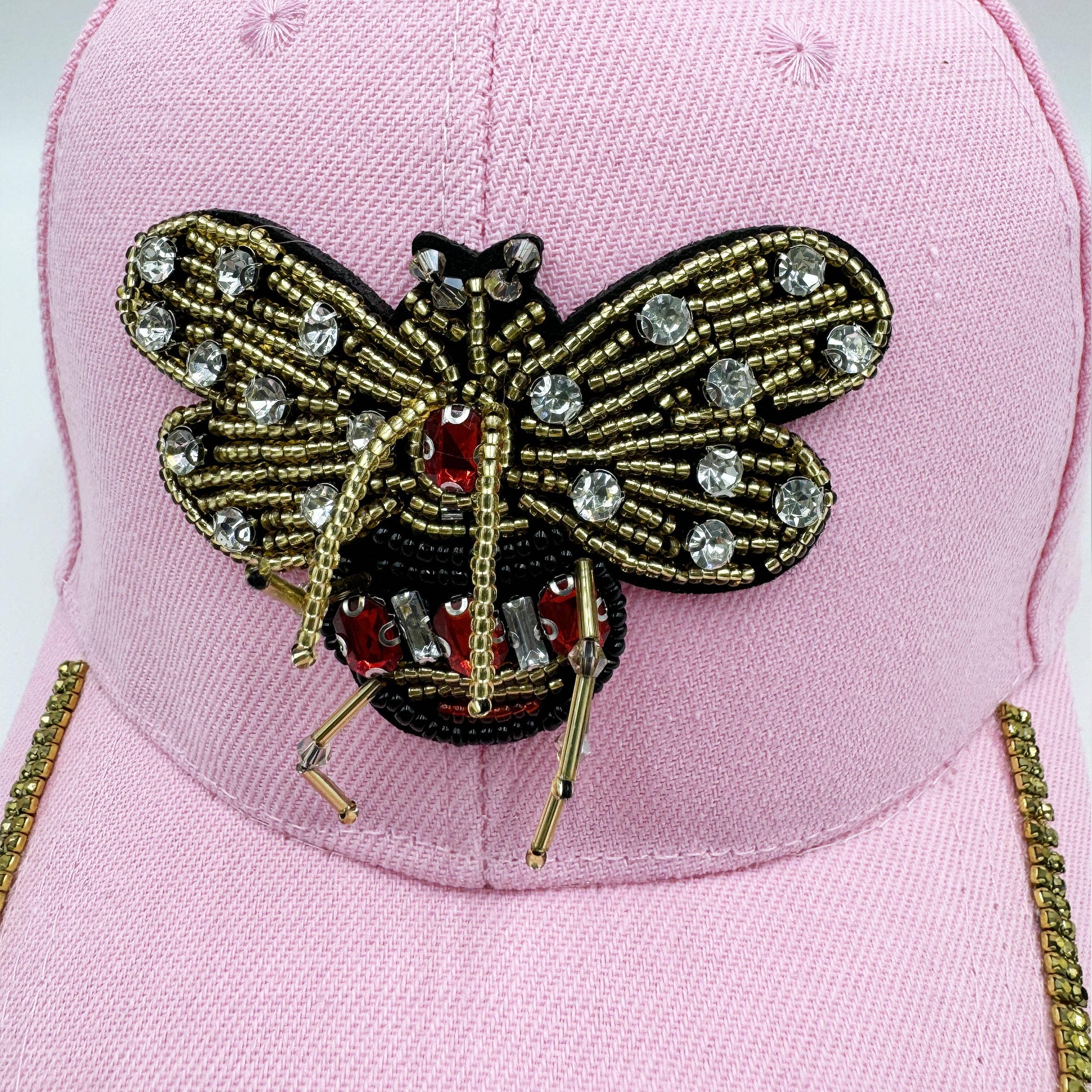 Ole - Bee Seed Bead Rhinestone Cap C0798