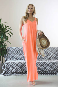 42POPS - `.42pops Maxi Dress w/ adjustable strap & pockets