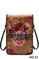 Ole - Floral Pig Printed Crossbody HB0580 - No.51 BR
