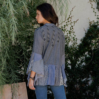 Young Threads - Printed Rayon Kimono Shrug with Embroidery (New Color)