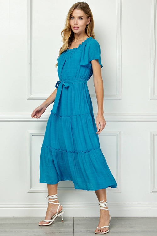 Winslow Collection - RUFFLE TIERED CROPPED MAXI WITH LINING