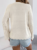 Hope & Sunshine - Tie Front Bell Sleeve Knit Cardigan