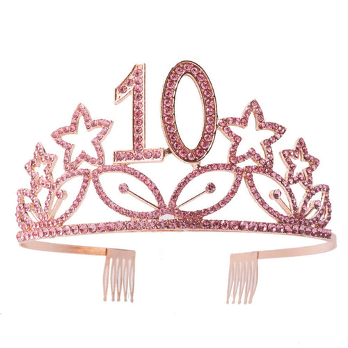 Ole - Birthday Star Rhinestone Crown Headband L3959