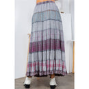 Young Threads - Vintage Vibes: Crinkled Tiered Skirt With Mixed Cotton Dobby