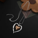 Ole - Double Heart Pendant Alloy Necklace
