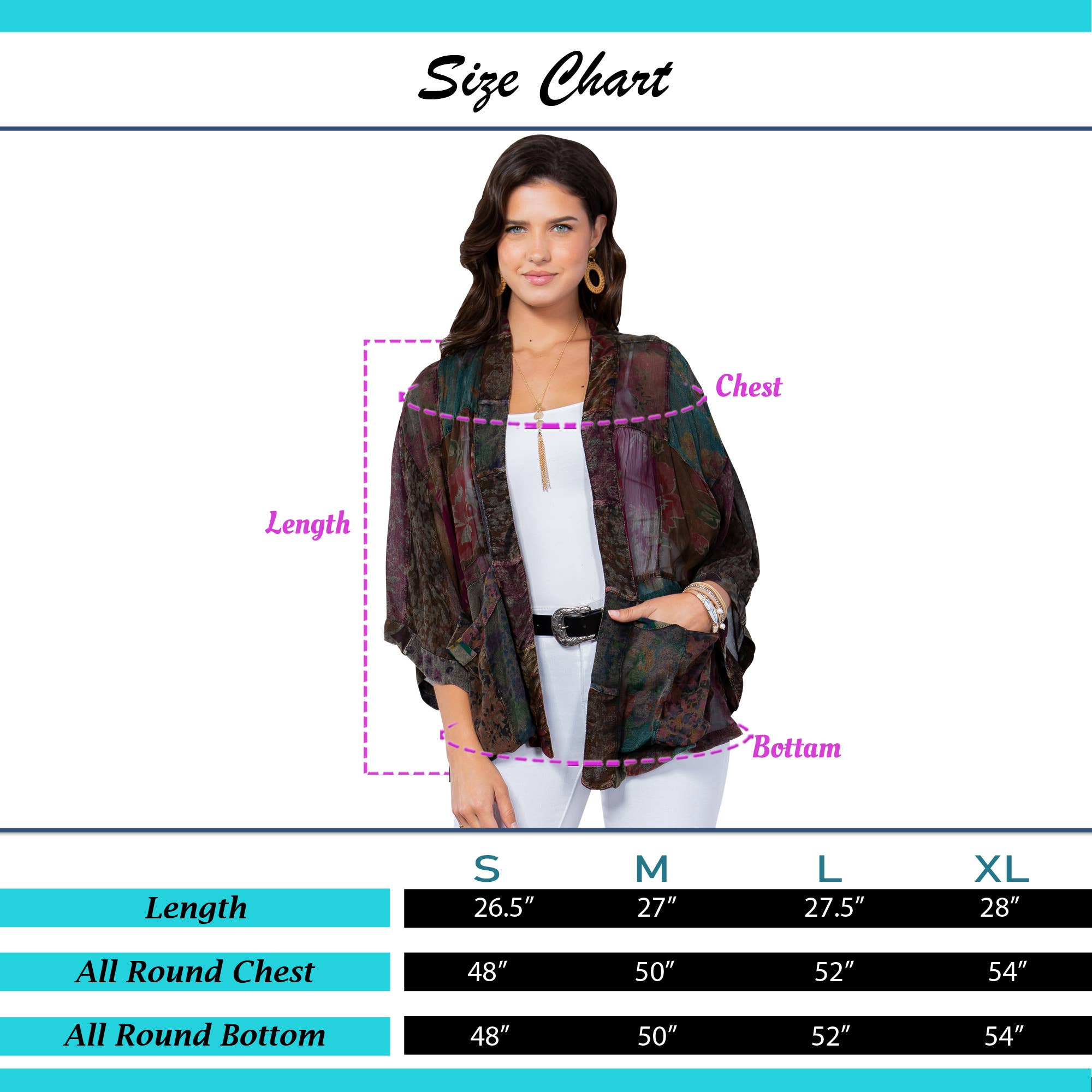 YOUNG THREADS - Western Kimono Top In Overdyed Mix N Match Patches