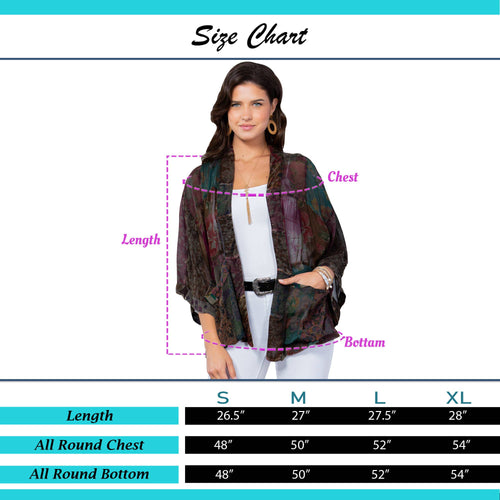 YOUNG THREADS - Western Kimono Top In Overdyed Mix N Match Patches