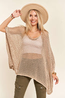 Madelyn - LESW3218 - FISHNET PONCHO COVER UP