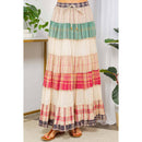 Young Threads - Vintage Vibes: Crinkled Tiered Skirt With Mixed Cotton Dobby