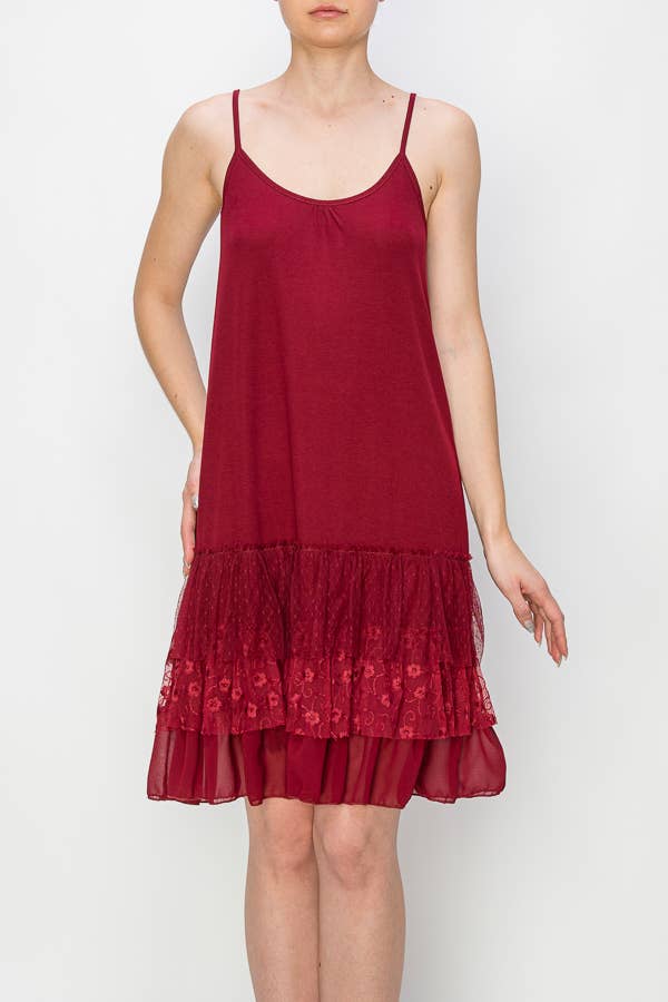 Origami Apparel ~  Lace and Crochet inspired - OLS-4672 RED