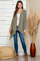 Shopin LA - SG21025. - WOMEN BASIC NATURAL AND SOFT DRAPE CARDIGAN