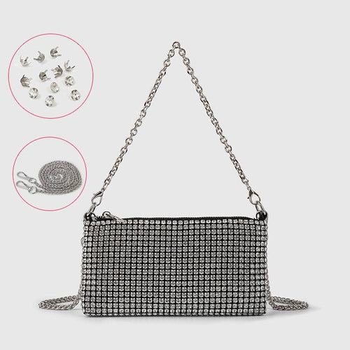 Ole - Rectangle Rhinestone Crossbody Bag