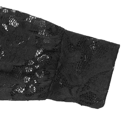 Hope & Sunshine - Lace Black Long Sleeve Top For Women