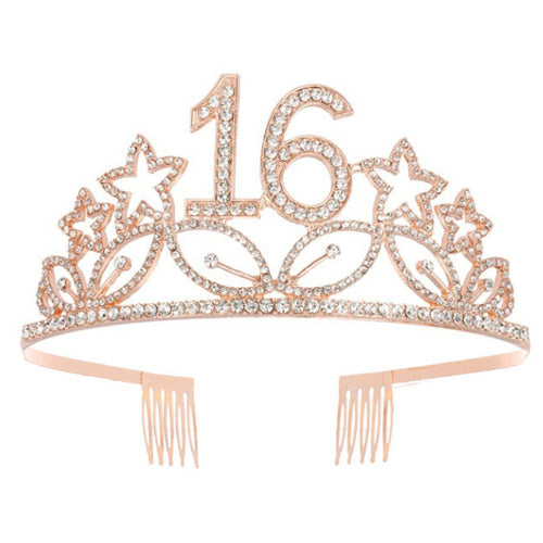 Ole - Birthday Star Rhinestone Crown Headband L3959