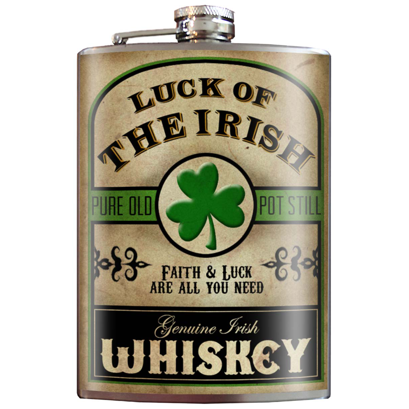 Lucky Jack - Flask - Luck of The Irish, St. Patrick's Day