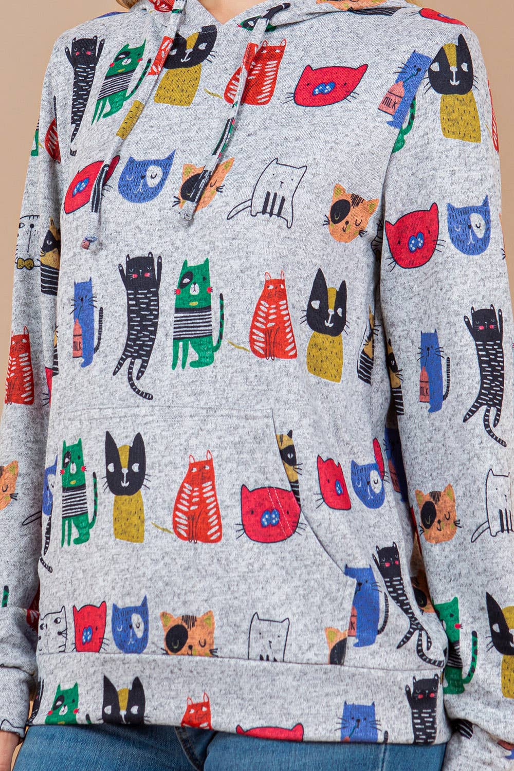 LA Soul - Colorful Cat Pullover Hoodie – Simply Amazing Boutique