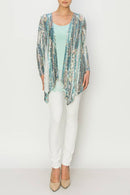 Origami Apparel ~  Lace and Crochet inspired - OLS-4637 SIL-TURQ