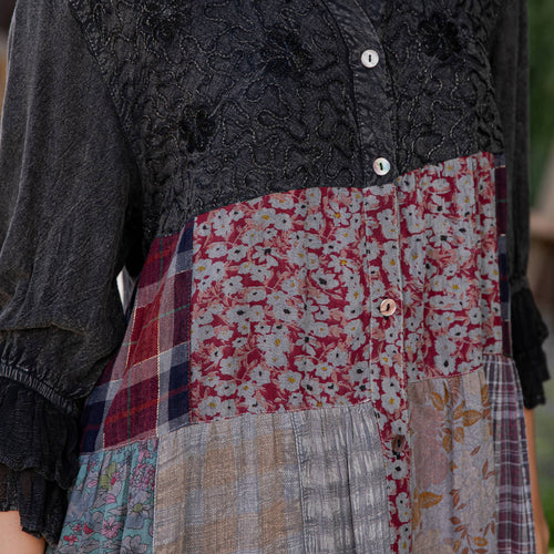 Young Threads - 3/4 Ruffle Sleeves Western Blouse Top (New Color)