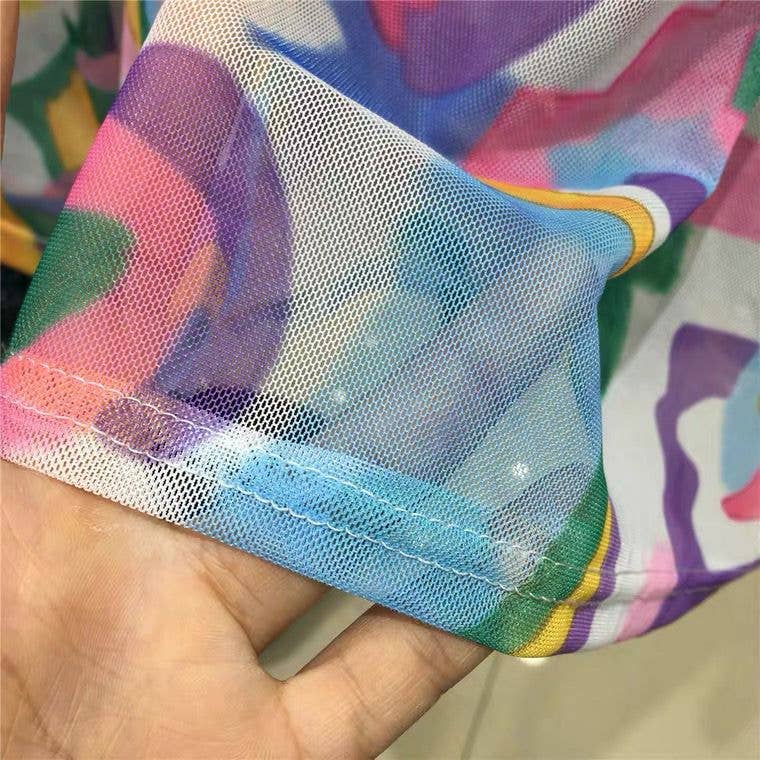 Hope & Sunshine - Tie-Dye Mesh Top