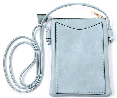Shine Mark Accessories - Blue - Heart Cut Crossbody Cellphone Bags