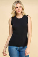 Shopin LA - CSP9277 - WOMEN SLEEVELESS RIBBED RUFFLE EDGE TANK TOP