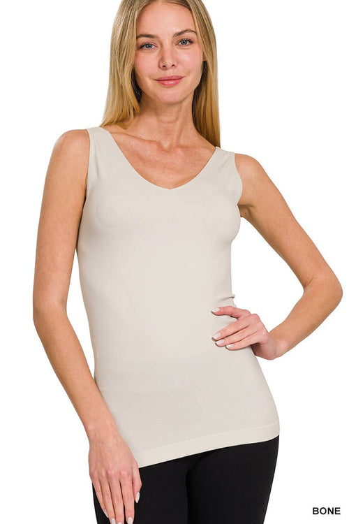 42POPS - ",,..2 Way V-neck/Scoop neck Seamless Tank