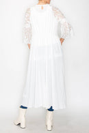 Origami Apparel ~  Lace and Crochet inspired - INTERCHANGEABLE DRESS AND JACKET-4758IVORY