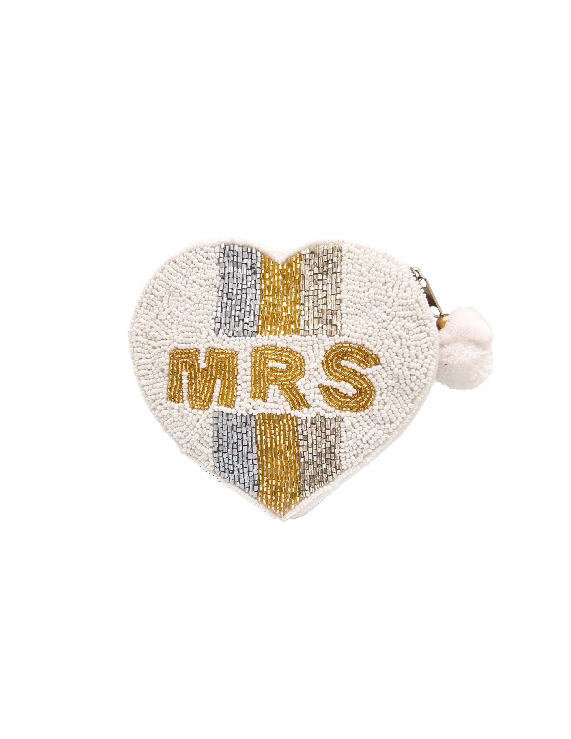 Ole - MRS HEART Beaded Coin Purse