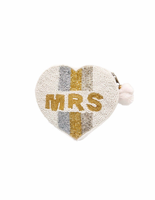Ole - MRS HEART Beaded Coin Purse