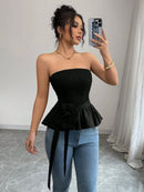 Hope & Sunshine - Solid Color Strapless Tube Top