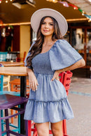 Hope & Sunshine - Denim Short Sleeve Tunic Dress