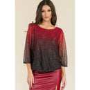 Perseption - ILLUSIONS GLITTER MESH MINI BOAT NECK BLOUSE