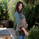 Young Threads - 3/4 Ruffle Sleeves Western Blouse Top (New Color)