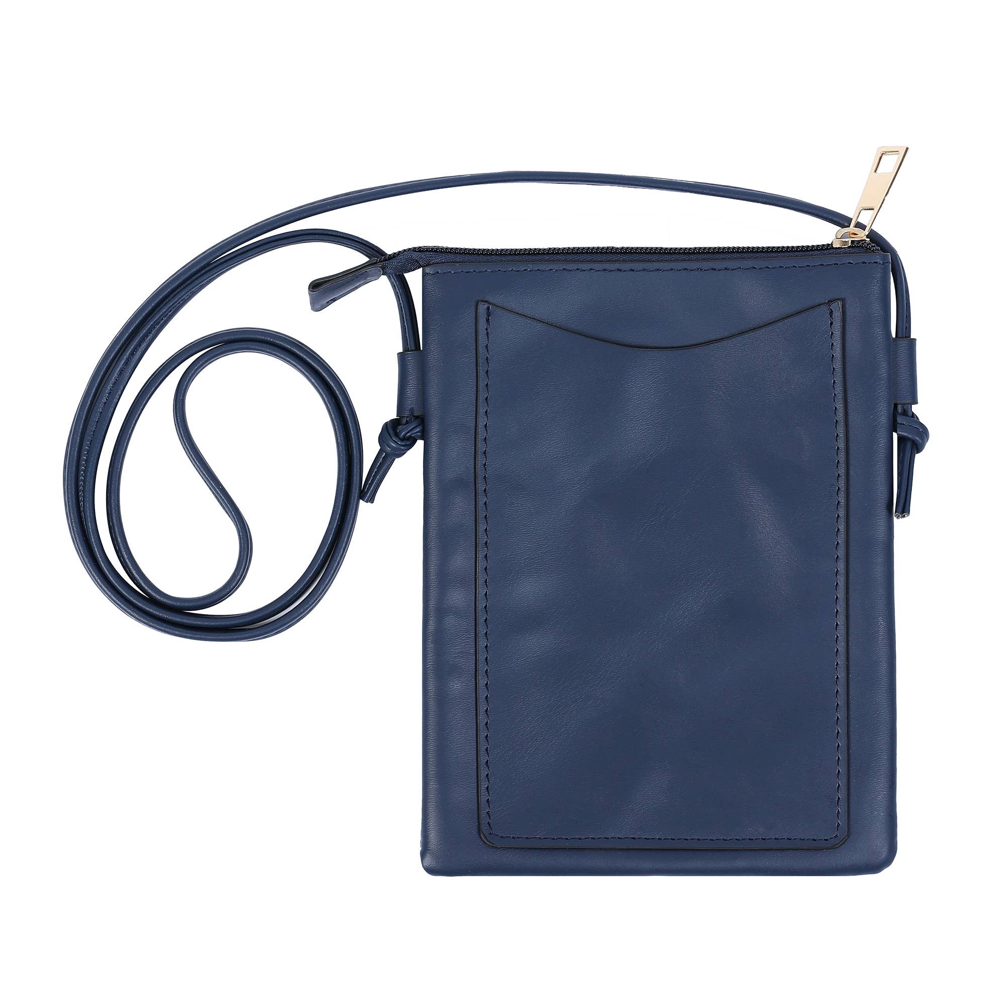 Shine Mark Accessories - Navy - Laser Cut Crossbody Cellphone Bag - Ship's Wheel