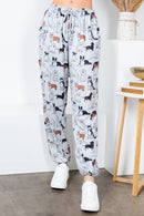 LA Soul - Variety Of  Dog Print Jogger Pant