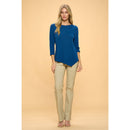 Perseption - SCOOP NECK BUTTON SHOULDER SWEATER