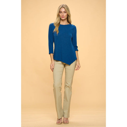Perseption - SCOOP NECK BUTTON SHOULDER SWEATER