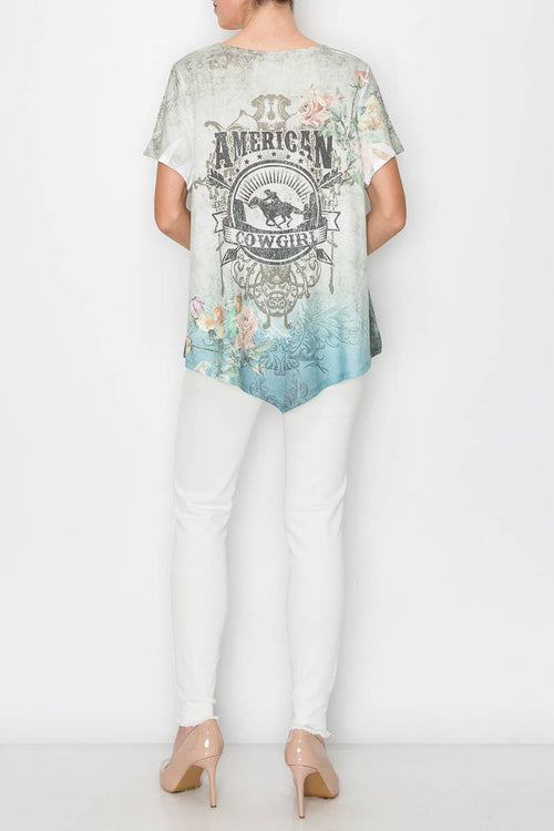 Origami Apparel ~  Lace and Crochet inspired - OLS-4553 IV-A COWGIRL