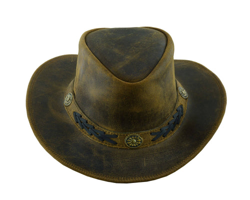 Lesa collection inc - Sahara Leather Hats Western Style for Men and Women shapeabl