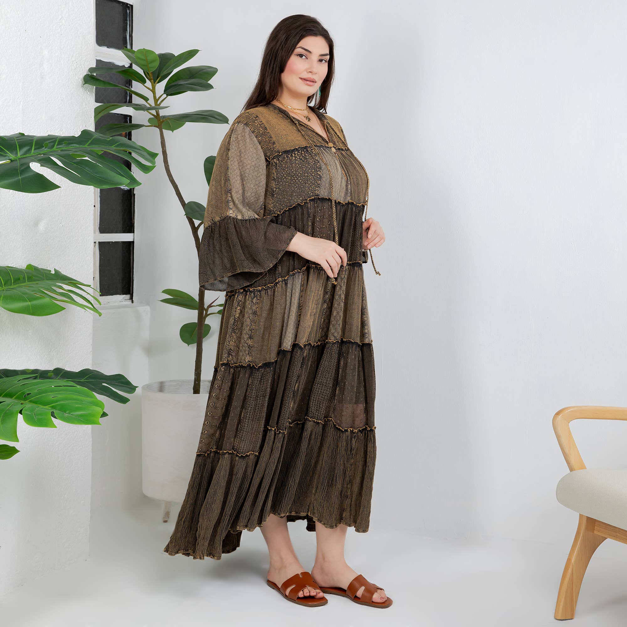 Young Threads - Timeless Long Jhabla Dress - Elegant & Chic (New Color)