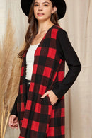 Shopin LA - SG21021 - WOMEN MIXED ANIMAL DRAPED OPEN FRONT CARDIGAN