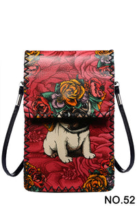Ole - Floral Pug Printed Crossbody HB0580 - NO.52RR