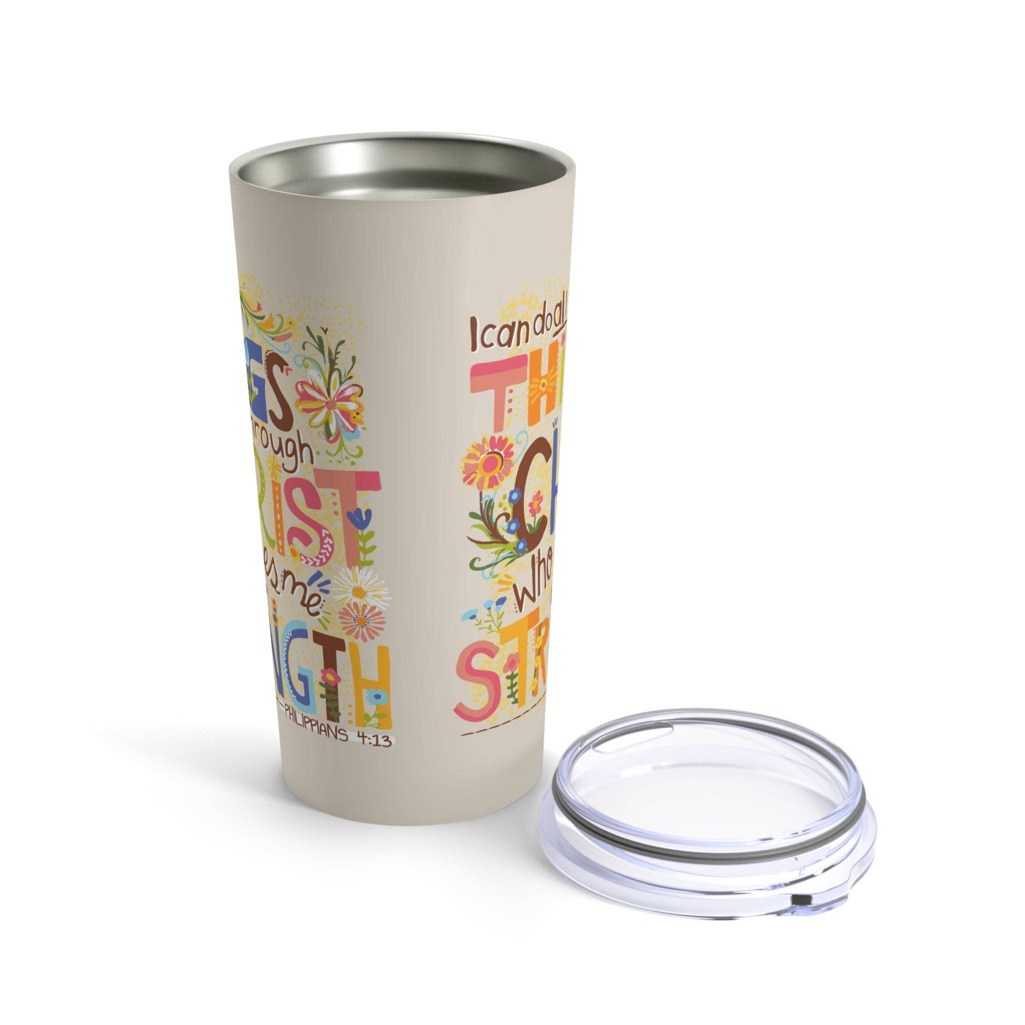 Love in Faith - Philippians 4:13 Tumbler 20oz