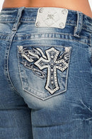 Miss Me - M9534BV- 32" MID RISE BOOTCUT JEANS